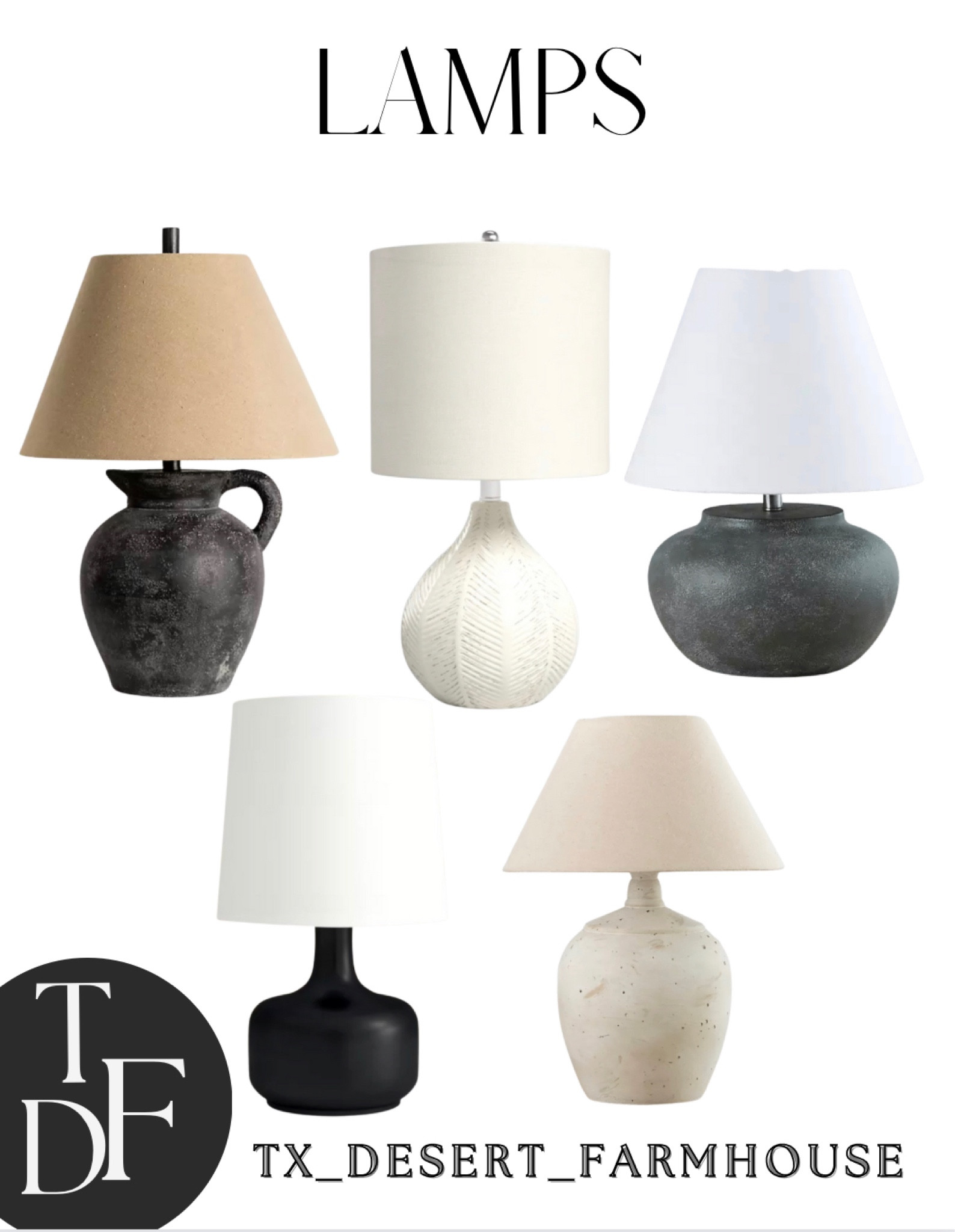 Table Lamps

#lamp #lamps #tablelamps #decor #homedecor #shelfdecor #tabledecor #light #lighting #livingroom #entryway #entrywaytable #bedroom #nightstand #nighstanddecor #bedroomdecor #home #interior #interiordesign #farmhouse #modernfarmhouse #farmhouselamp #blacklamp #beigelamp #neutrallamp #neutralhomedecor

Charcoal Vase Table Lamp

Bronson Cream Painted Table Lamp

Brecken Table Lamp

Dedrek Metal Table Lamp

Fenwick Landing Ceramic Table Lamp

#LTKhome #LTKstyletip #LTKsalealert