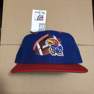NWT Vintage Kansas Jayhawks Football Snapback Hat Cap KU University 90s Wool  | eBay | eBay US