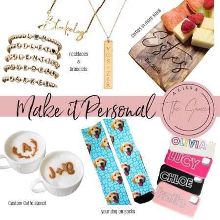 Personalized Gifts
Make your holiday gifts special 
Custom jewelry, charcuterie board, gifts for the home 

#LTKGiftGuide #LTKhome #LTKHoliday