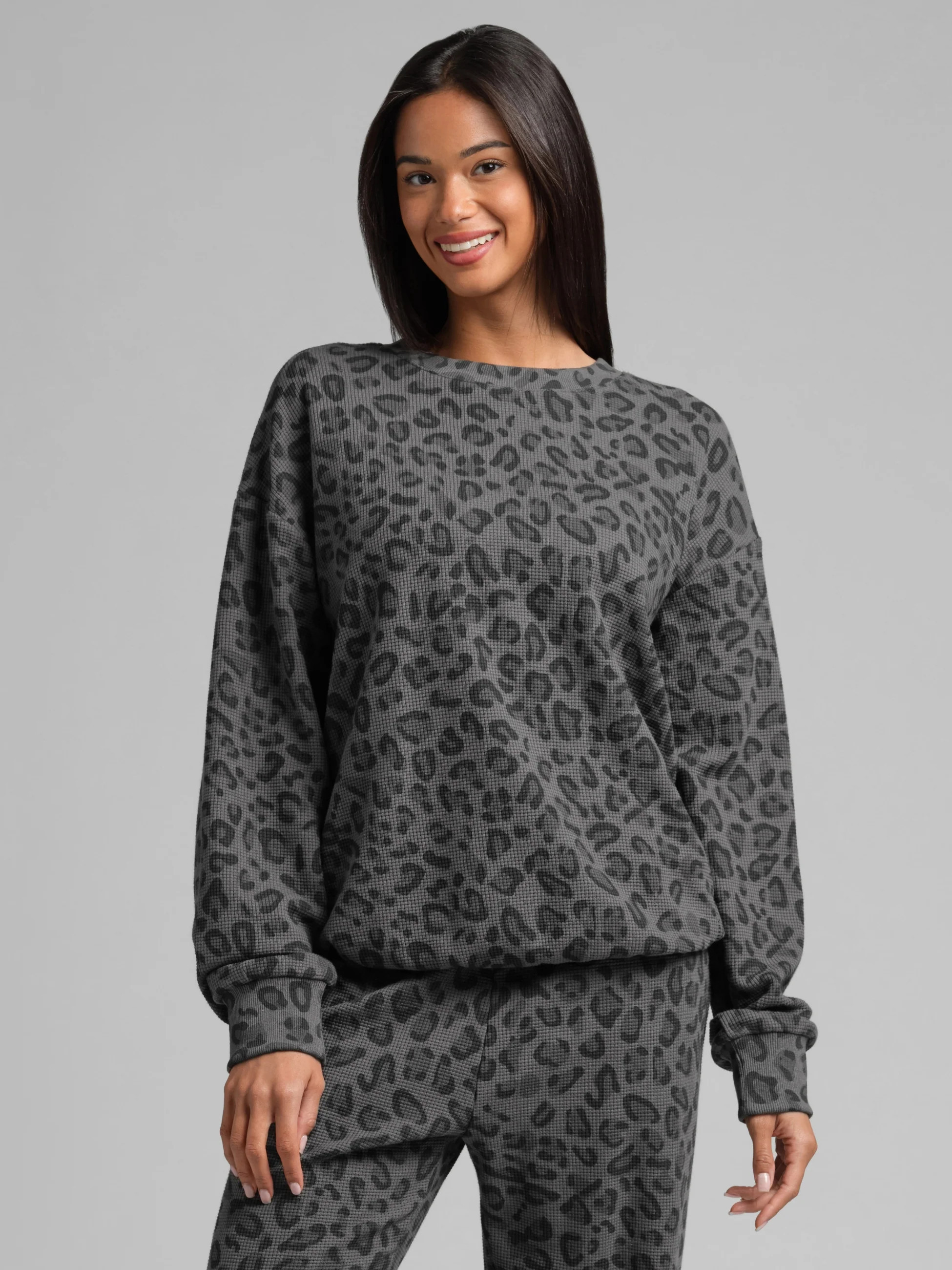Comfrt Waffle Lounge Long Sleeve | Panther | L | Large | Comfrt