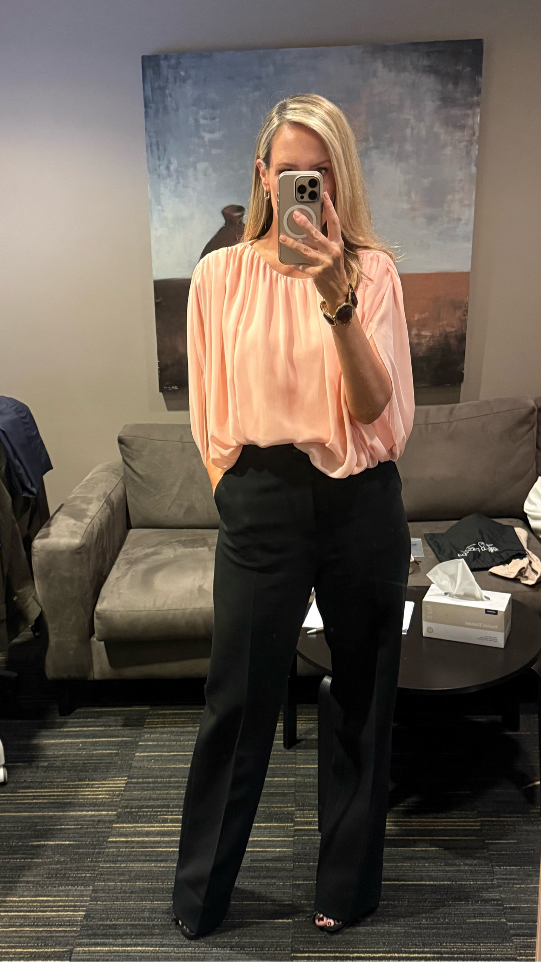 Episode 3 of the House of Wellness wearing a pink top from Carla Zampatti 

#LTKover50style #LTKautumn #LTKaustralia