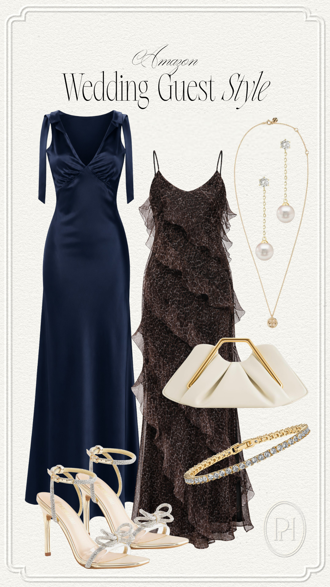 Stunning Amazon finds for you next wedding guest look!

Wedding guest dress, wedding guest outfit, navy blue dress, satin gown, floor length dress, wedding guest style, wedding accessories, fall wedding look, black dress, ruffle maxi dress, leopard print dress, teardrop necklace, rhinestone sandals, high heeled sandals, strappy sandals, bracelet, dangling earrings, pearl earrings, white clutch, clutch handbag, fall fashion, fall style, fall outfit, fall looks 

 #LTKgrwm #LTKootd #LTKWedding