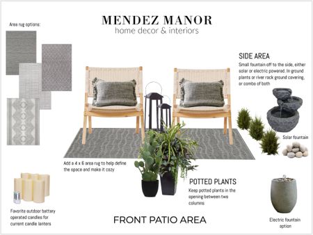 Outdoor design for my client’s front patio space 👏🏻 

#outdoorfurniture
#outdoorchair #outdoorrugs #outdoordesign #outdoorideas 