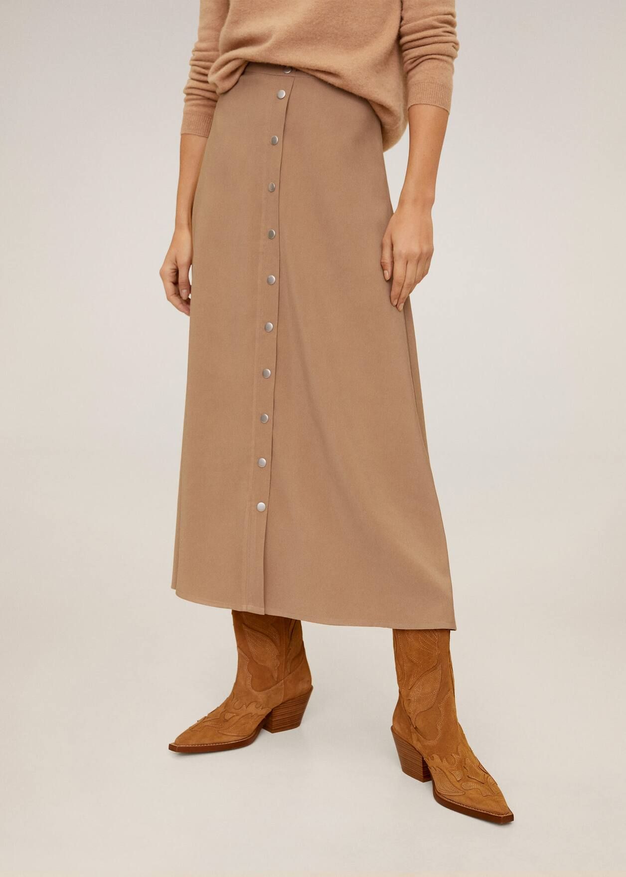 Button long skirt | MANGO (UK)