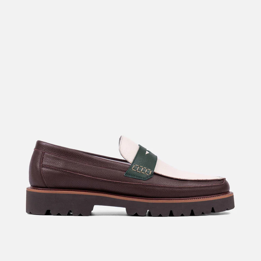 Adler Chocolate Leather Penny Loafers by Marc Nolan | SuitShop
