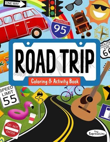 USA Road Trip Coloring & Activity Book for Kids: 30+ Pages of Coloring Activities and Games | Amazon (US)