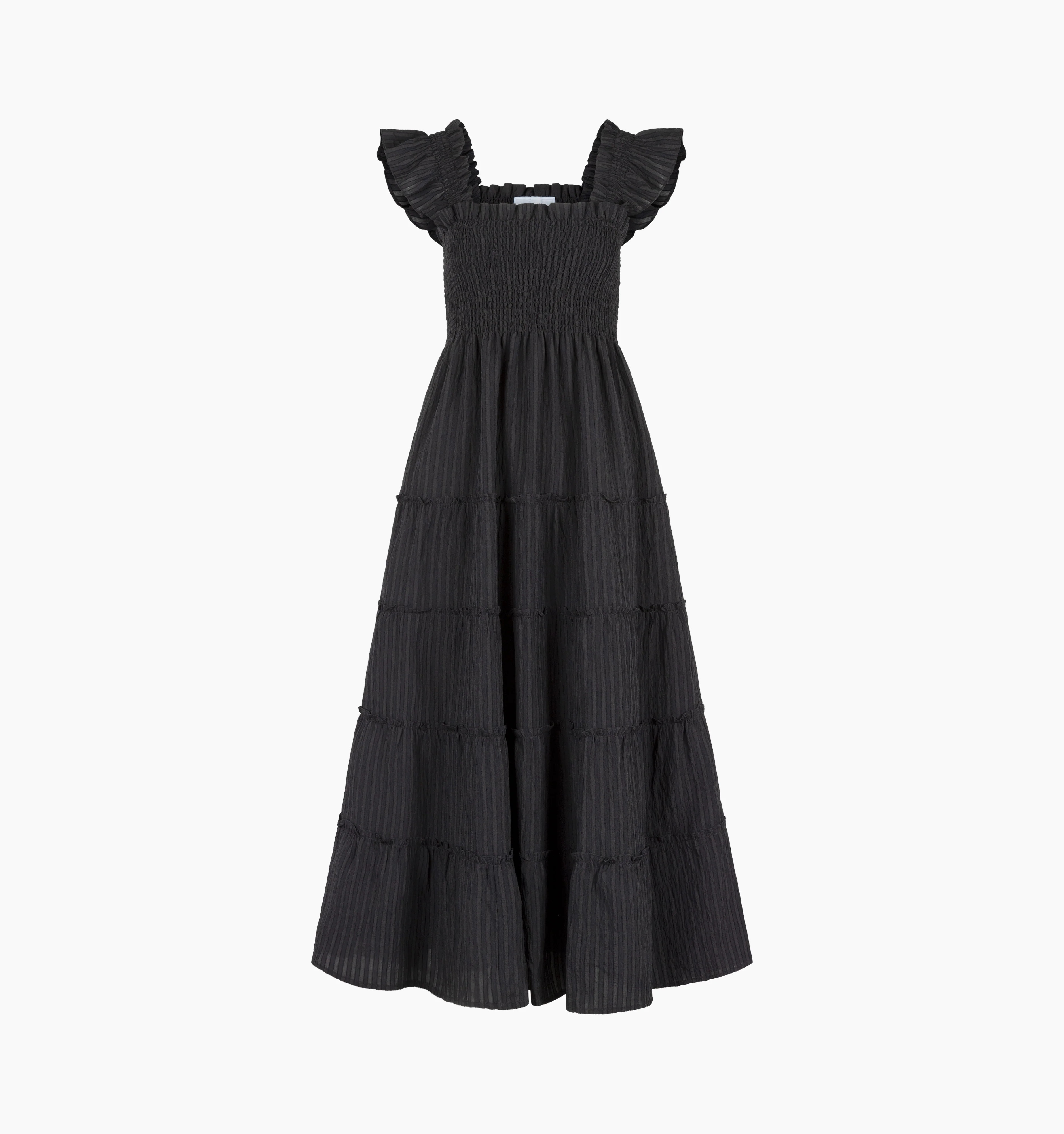 The Ellie Maxi Nap Dress | Black Tonal Seersucker / XXXL | ® | TENCEL | Hill House Home | Hill House Home US