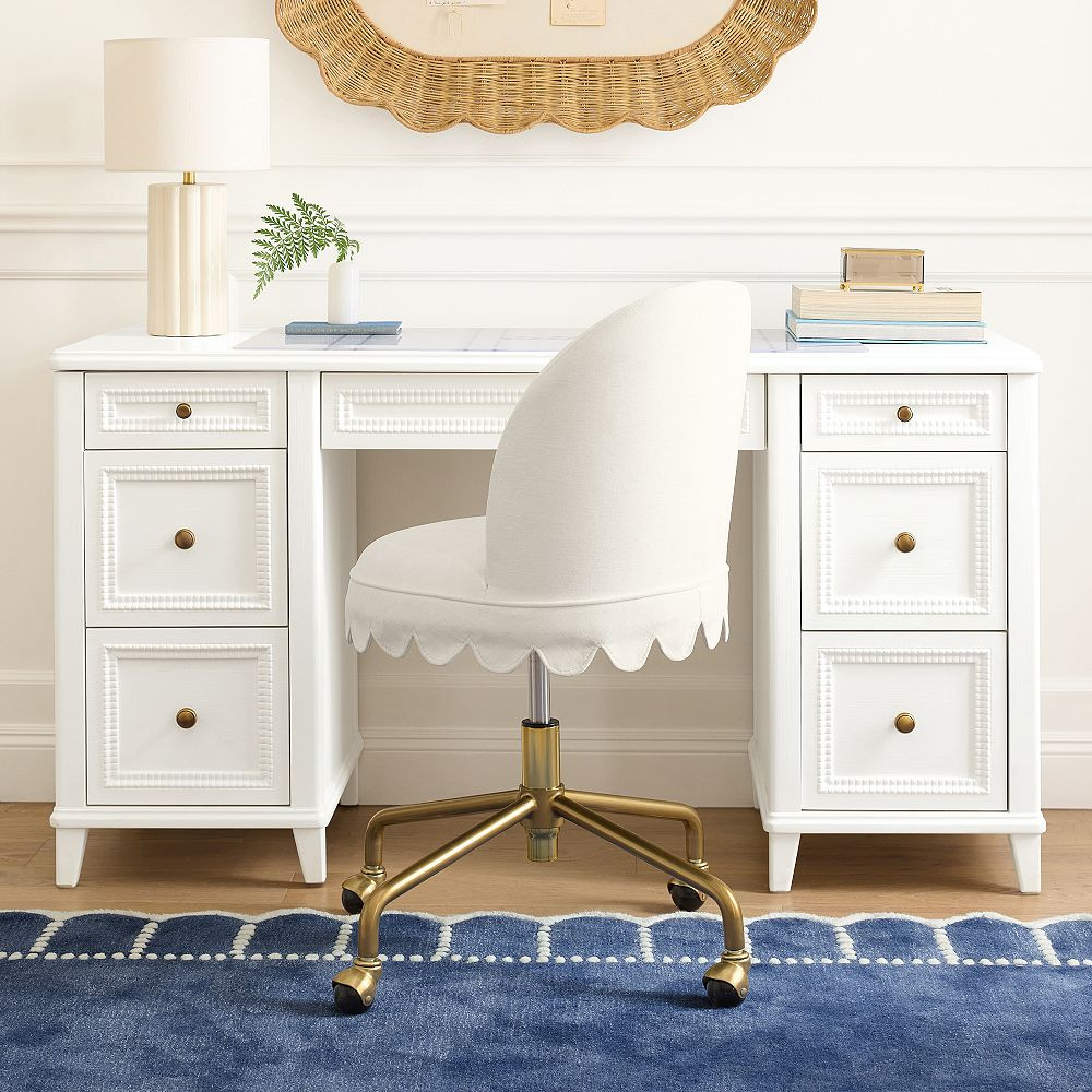 Scallop Skirt Swivel Desk Chair | Pottery Barn Teen
