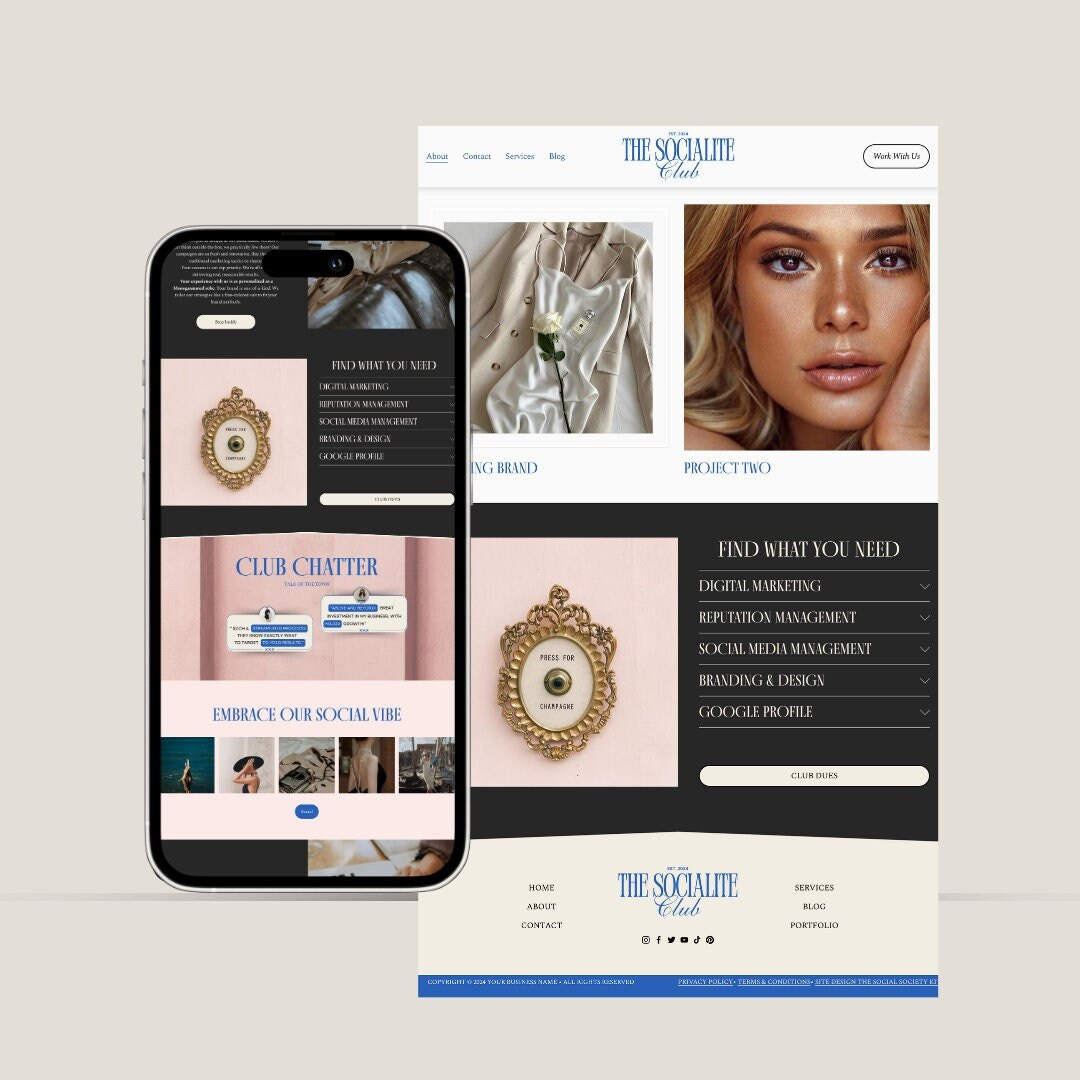 Squarespace Website Template Bright Colorsquarespace Template for Digital Marketing Squarespace 7... | Etsy (US)