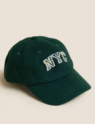 Felt Slogan Baseball Cap | M&S Collection | M&S | Marks & Spencer (UK)