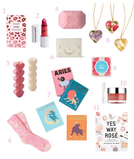 Galentines Day Gift Guide 

Celebrate your best gals with one of these chic and fun gifts, all under $50 

1. Vitamask Lip Mask, $4.40
2. Bad Ass Icon Matte Lipstick, $24
3. Heart Skewer Shaped Candle Set, $29
4. Heart Supply Plush Two Pack Socks, $24
5. Beatrice Rose Soap, $14
6. Pearl Slim Card Holder, $45
7. Seeing Sars Astrological Sign Book, $11.99
8. Birth Month Flower Heart Necklace, $48
9. Sugarfina Sugar Lips, $22
10. Hydro Melt Lip Mask, $25
11. Yes Way Rosè, $14.94

#valentinesday #valentinesdaygifts #valentinesdaygiftguide #valentinesdaygiftideas #galentines #galentinesday 

#LTKGiftGuide #LTKunder50 #LTKSeasonal