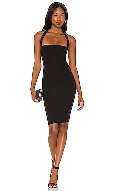 RE ONA Halterneck Dress in Black from Revolve.com | Revolve Clothing (Global)