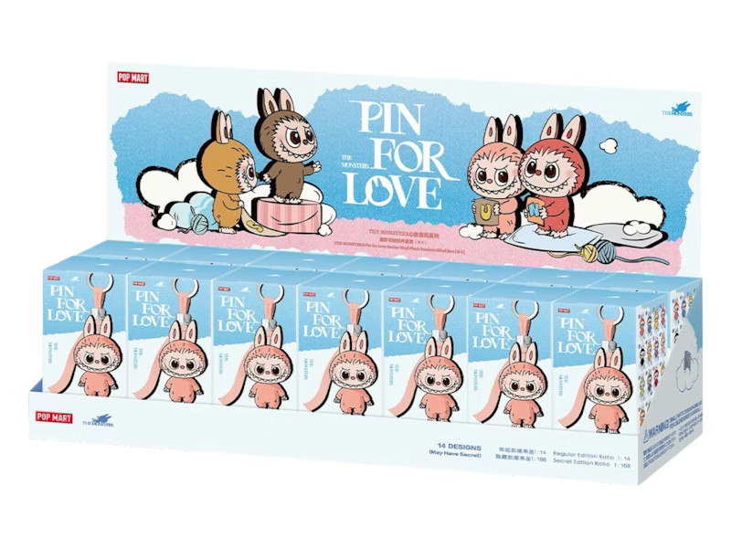 Pop Mart Labubu The Monsters Pin for Love Series Vinyl Plush Pendant (NZ) Sealed Case (14 Blind Box) | StockX