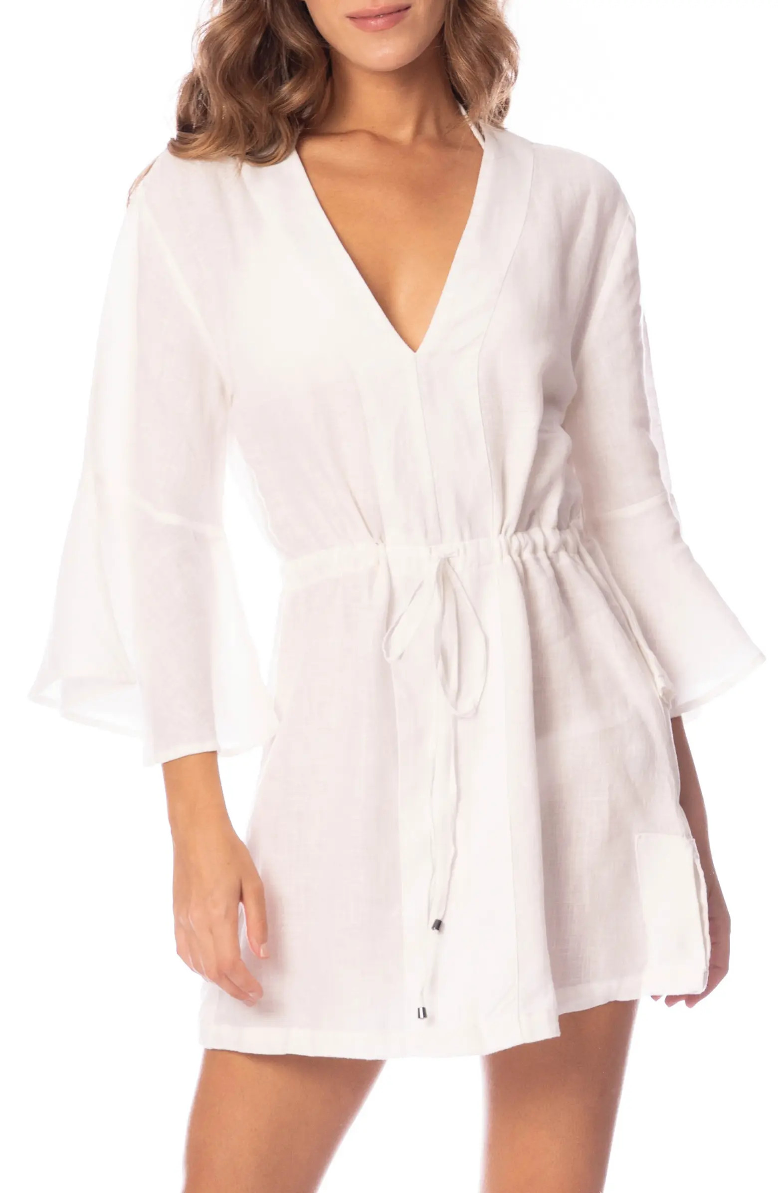 Maaji Linen Cover-Up Minidress | Nordstrom | Nordstrom