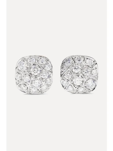 Nudo Solitaire 18-karat rose and white gold diamond earrings | NET-A-PORTER (US)
