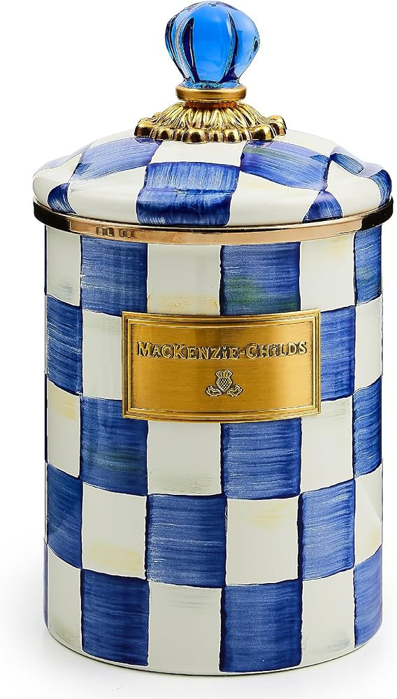 MACKENZIE-CHILDS Enamel Canister, Versatile Kitchen Storage Container for Flour and Sugar, Medium... | Amazon (US)