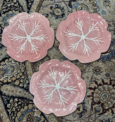 3 BORDALLO PINHEIRO 12 inch Cabbage Leaf  Pattern Pink, Made in Portugal | eBay | eBay US
