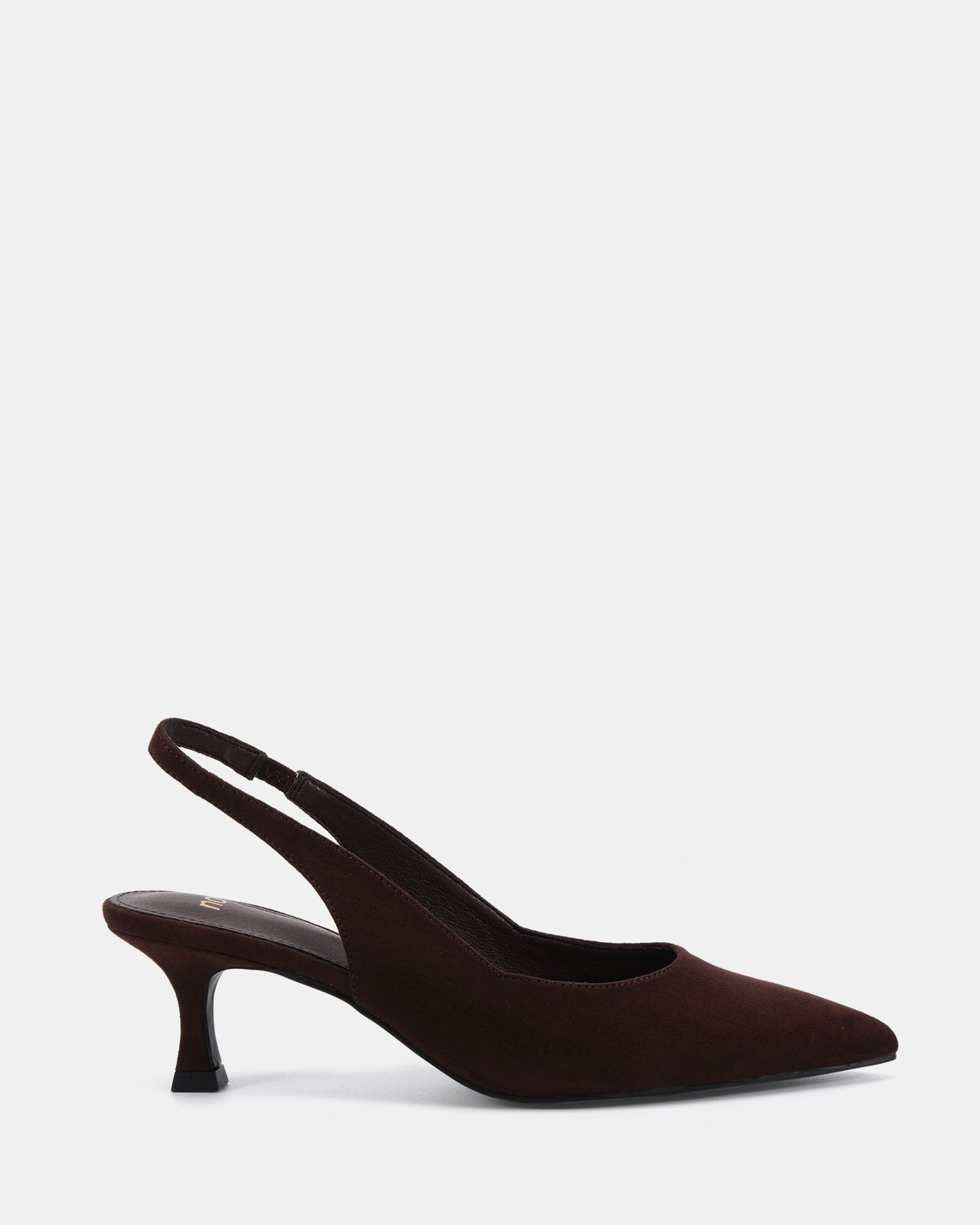 IDINNA ESPRESSO SUEDE Low Heels | Novo Shoes