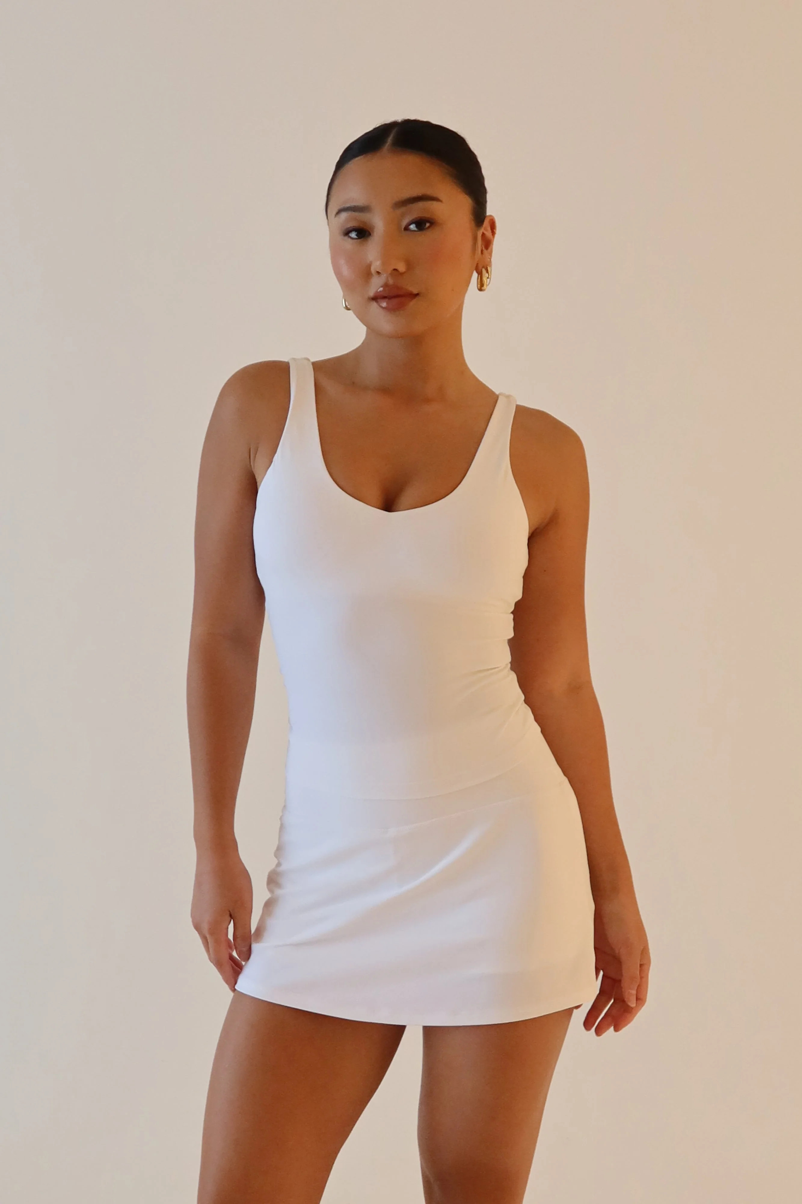 Terra Mini Skirt With Shorts - White | MESHKI US