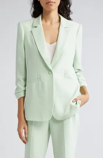 Khloe Ruched Sleeve Blazer | Nordstrom
