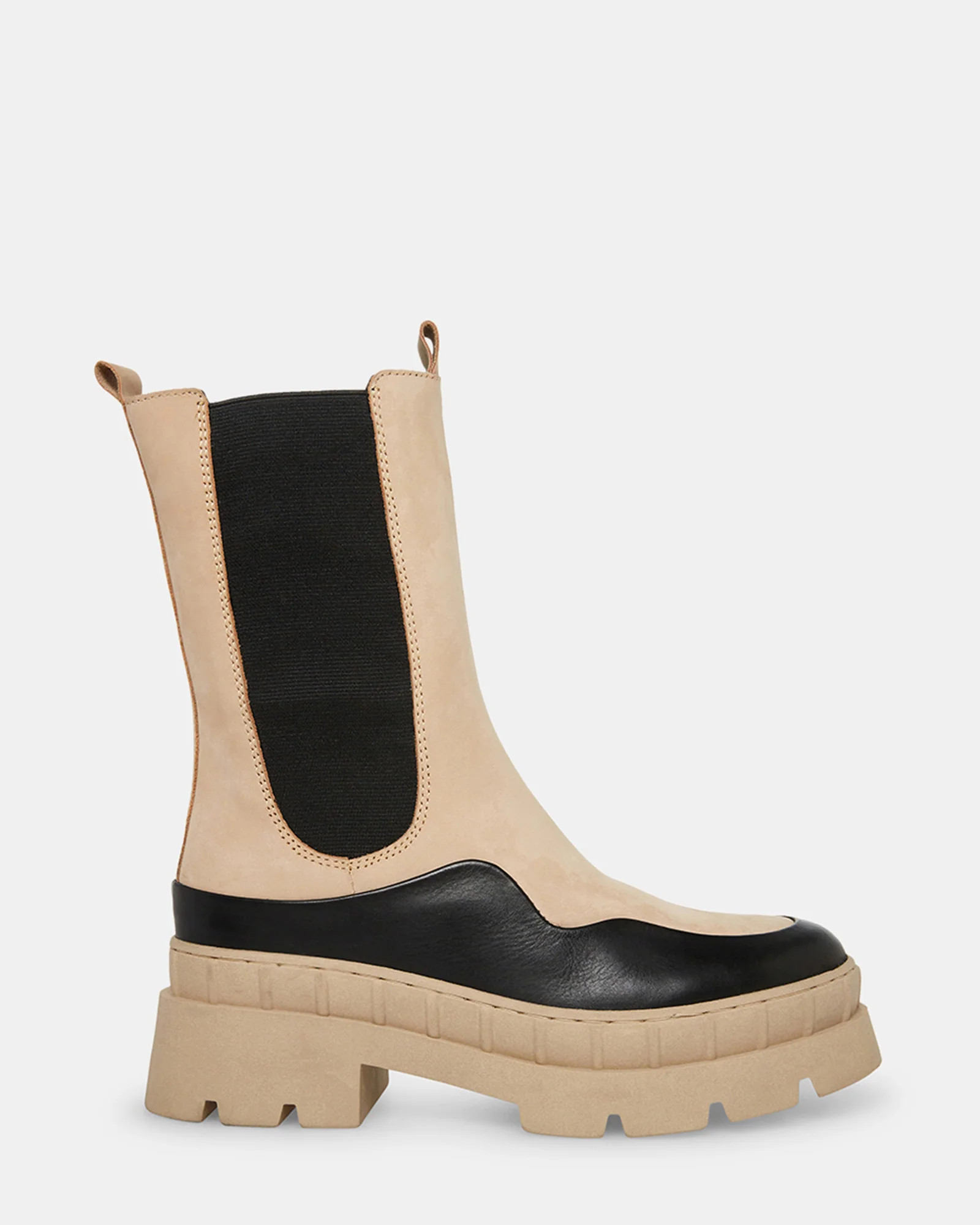 BERNARD Natural Leather Ankle Platform Boots | Women's Designer Boots | Steve Madden (Canada)