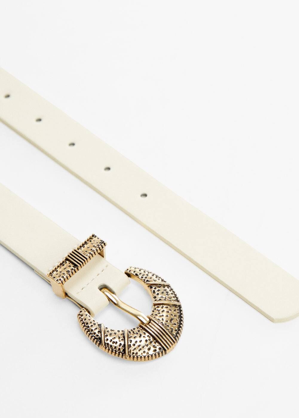 Engraved buckle belt -  Women | Mango USA | MANGO (US)