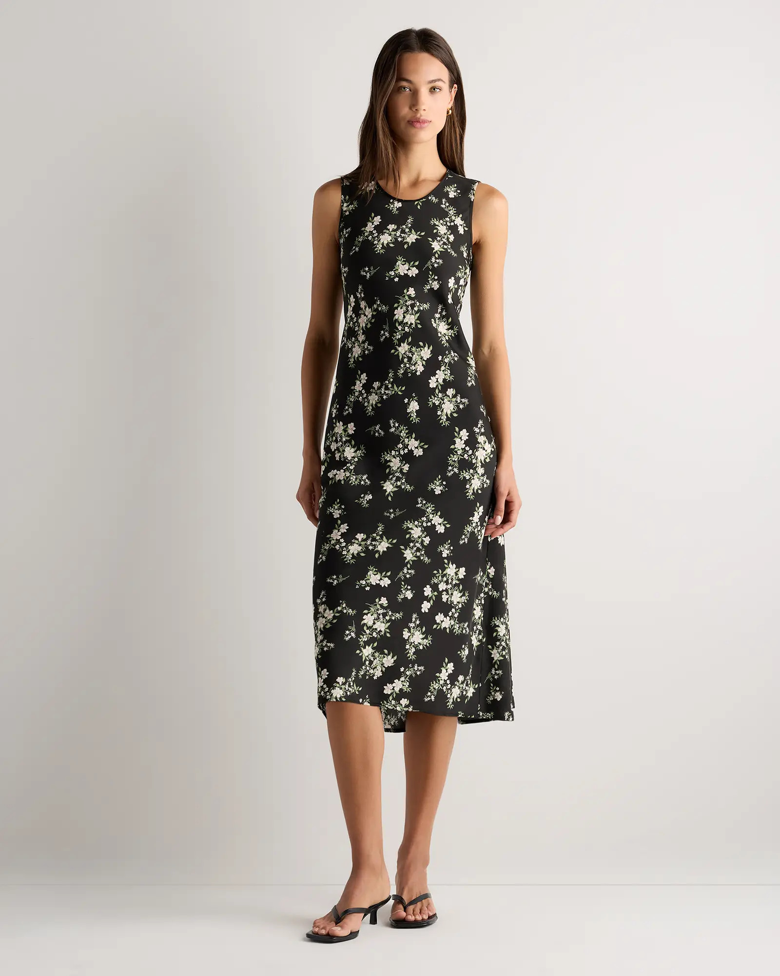 Washable Stretch Silk Tank Midi Dress | Quince