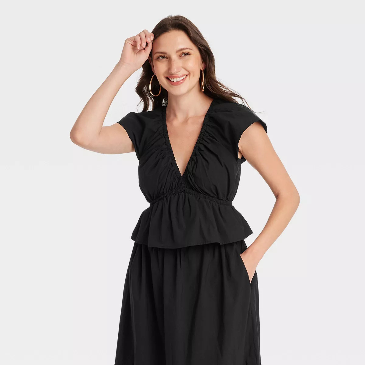 Women's Flutter Short Sleeve Blouse - Universal Thread™ | Target