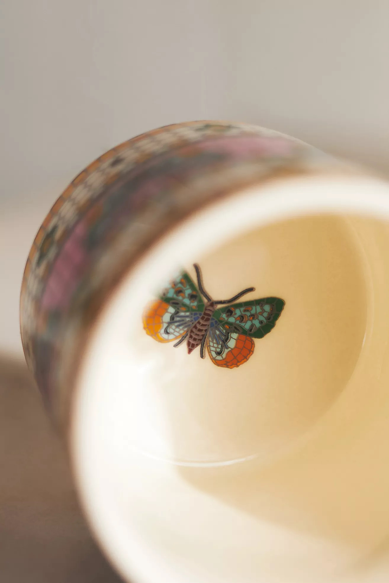 The Bistro Tile Stoneware Espresso Cup & Saucer: Garden Edition | Anthropologie (US)