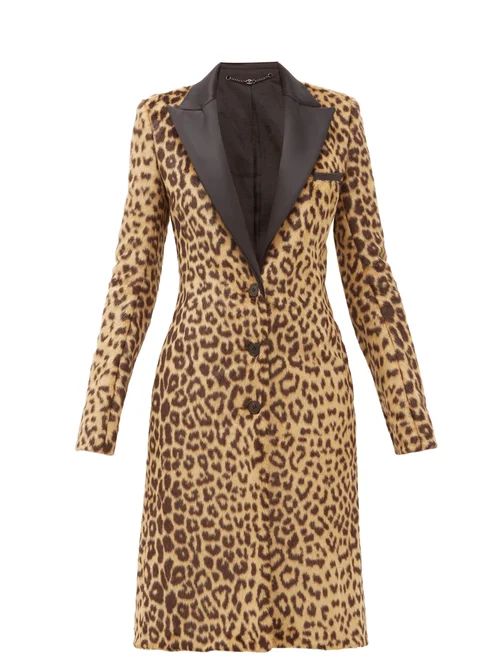 Paco Rabanne - Single-breasted Leopard-print Faux-fur Coat - Womens - Leopard | Matches (US)