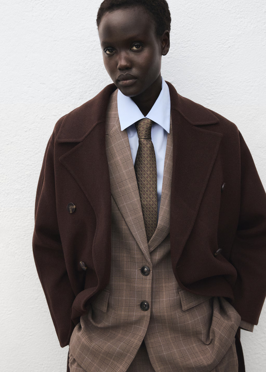 Handmade oversized wool coat | MANGO (UK)