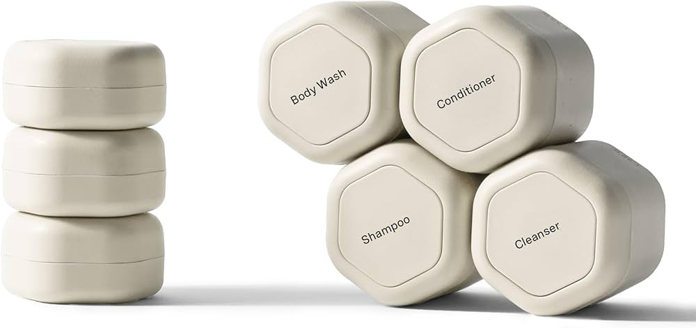 Cadence Travel Containers - Daily Routine Capsule Set - Magnetic Containers with Lids,4 Flex Medi... | Amazon (US)