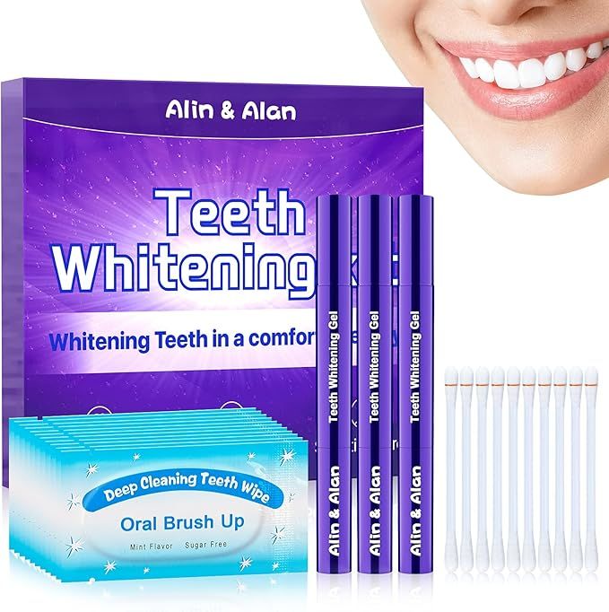 Teeth Whitening Kit Teeth Whitening Pen - 3pcs of 5ml Professional Teeth Whitener Pen with 17% Ca... | Amazon (US)