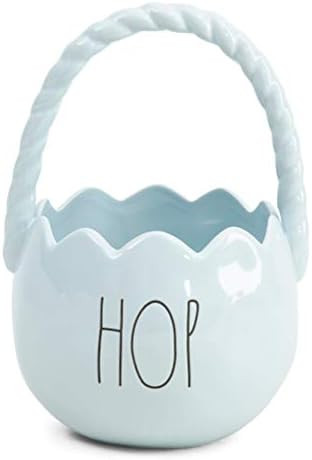 Rae Dunn by Magenta Ceramic Easter Basket (Hop - Blue) | Amazon (US)