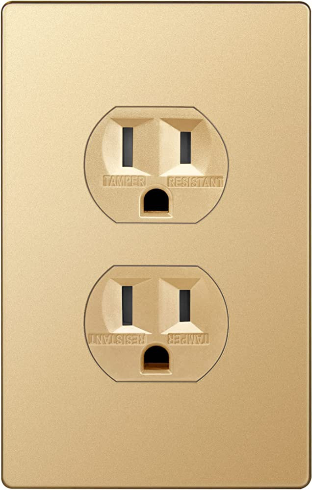 ENERLITES Elite Series Duplex Receptacle with Screwless Wall Plate, Residential Grade Duplex Outl... | Amazon (US)