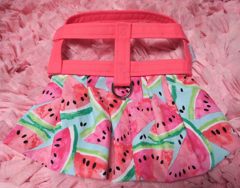 The Summer // Watermelon Dog Dress, summer dog harness dress, dog harness dress | Etsy (US)