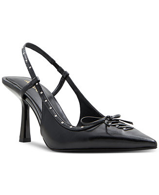 Women's Stevvie Slingback Pointed-Toe Bow Pumps | Macy's