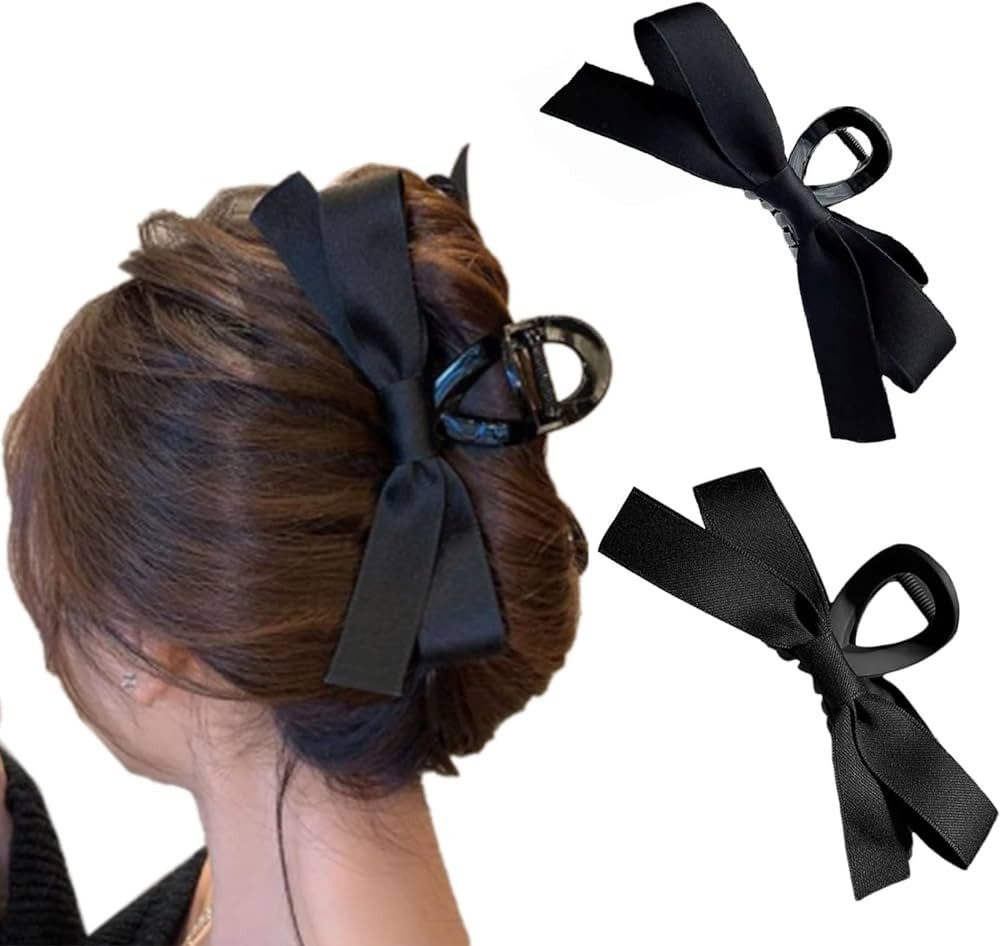 papasgix Big Bow Hair Claw Clips for Women, Hair Bows for Women, Large Bow Claw Clips Non Slip Ja... | Amazon (US)