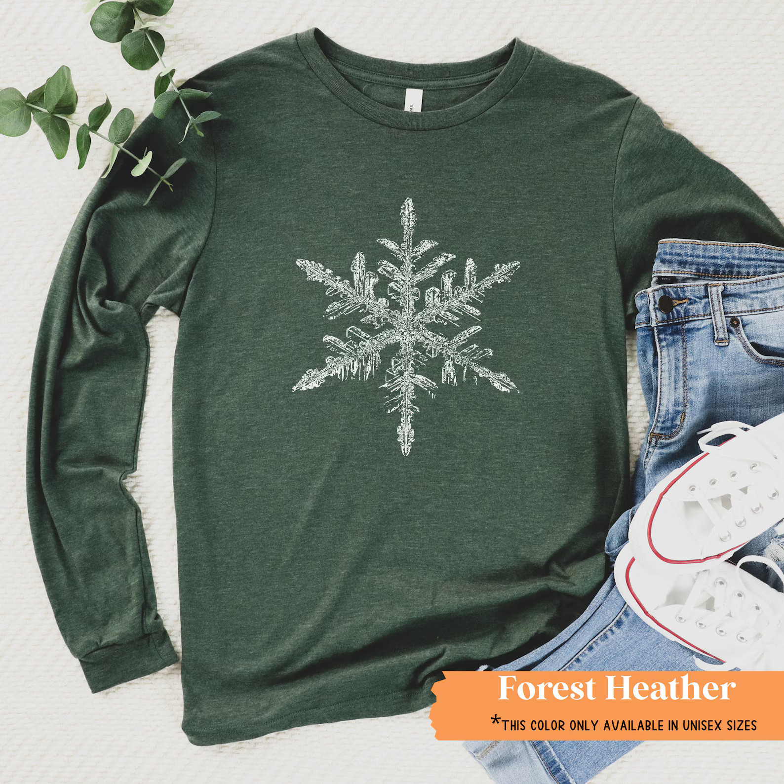 Snowflake Long Sleeve, Crystal Snowflake Long Sleeve, Women’s Snowflake Long Sleeve, Christmas ... | Etsy (US)
