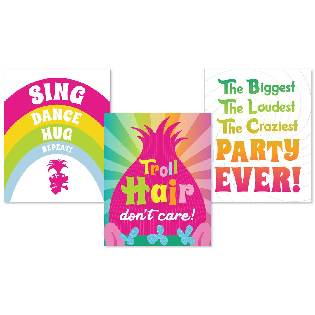 Trolls Inspired Wall Art Set | Etsy (US)