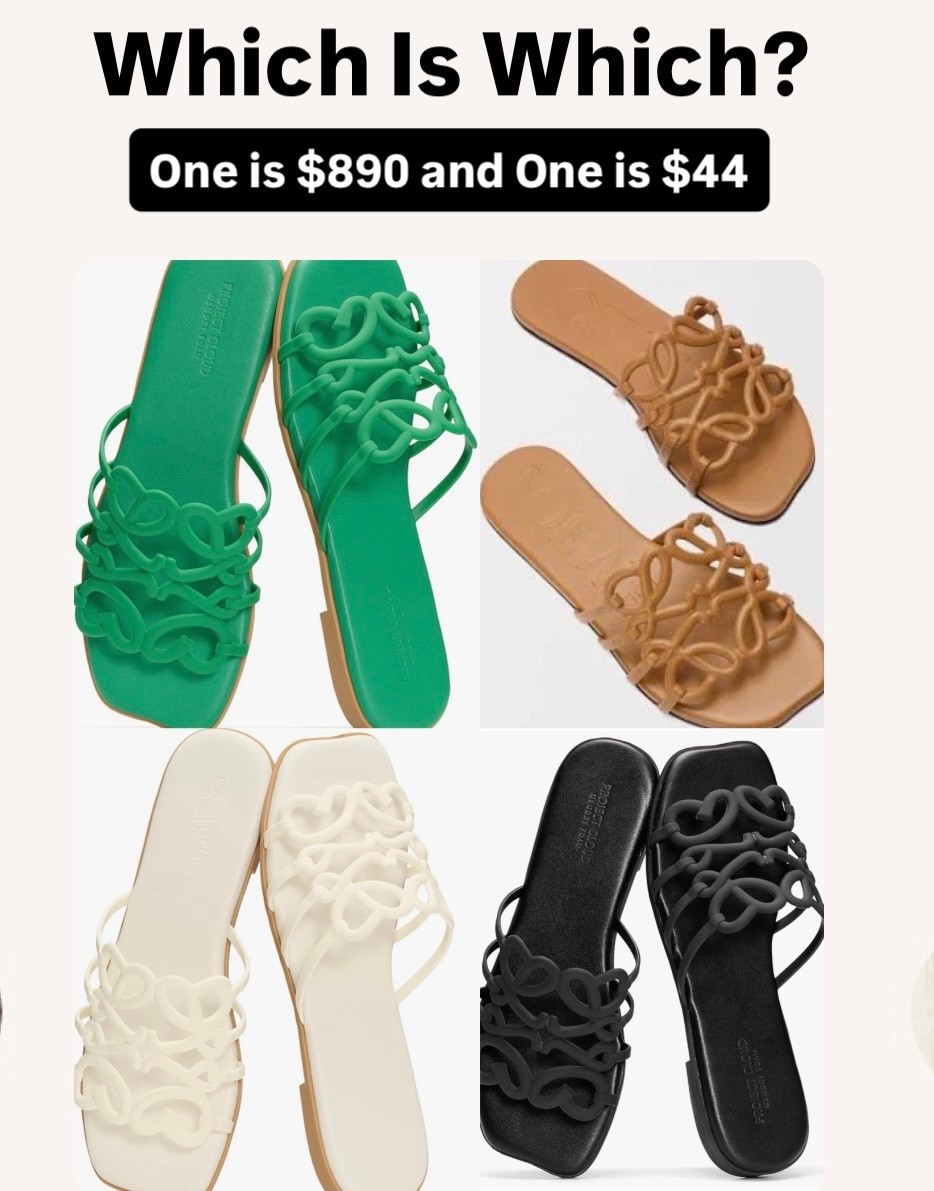 Top right is Loewe and is $890
The rest are $44 amazon a d are insanely comfortable! 


#LTKU #LTKOver40 #LTKootd