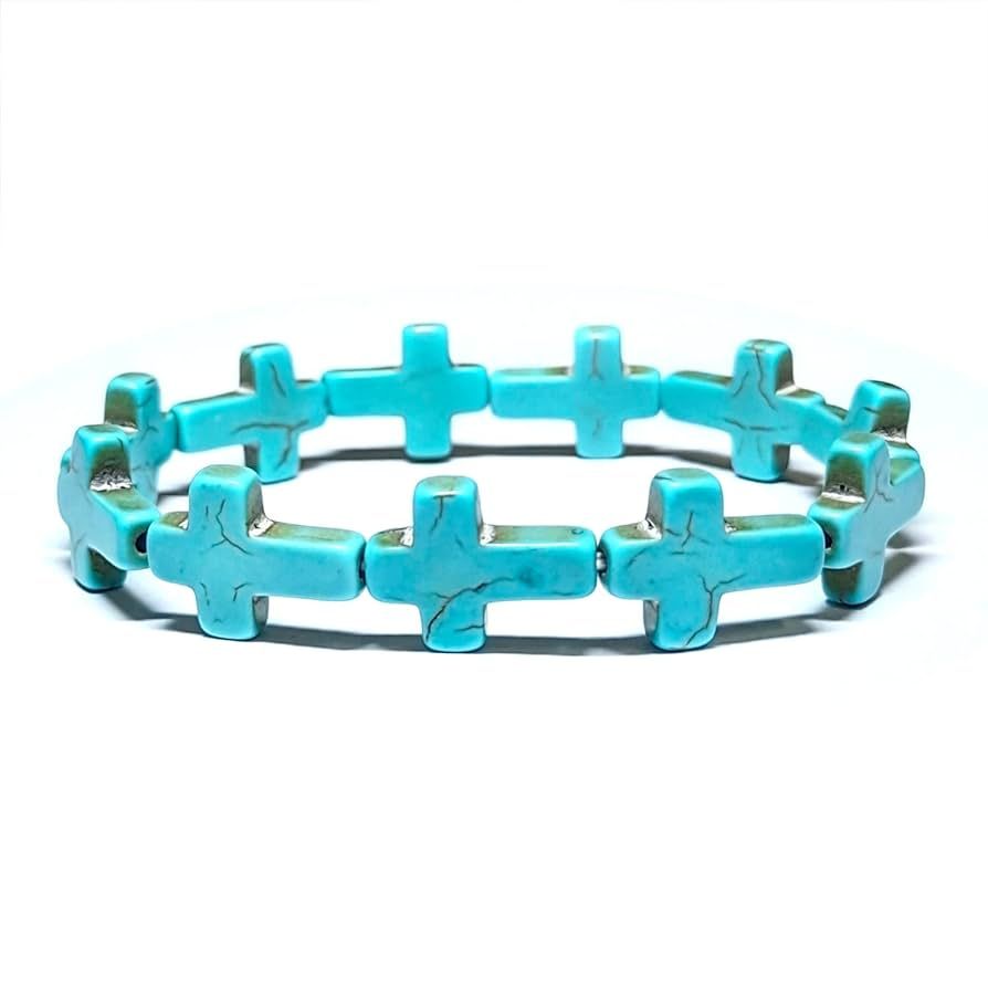 Turquoise Bracelets For Women Balance Energy Gem Bracelet, Unisex Bracelet, Blue Yoga Bracelet Ch... | Amazon (US)