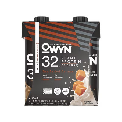 OWYN Pro Elite 32g Dairy Free Protein Shake - Sea Salt Caramel - 44.6 fl oz/4pk | Target