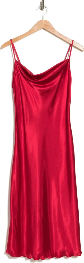 Satin Cowl Neck Midi Dress | Nordstrom Rack