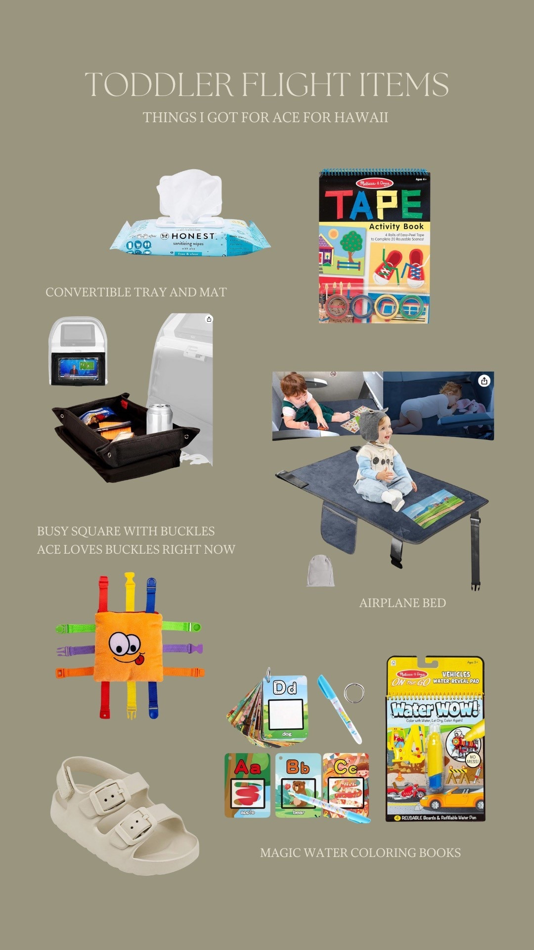 Toddler airplane essentials 