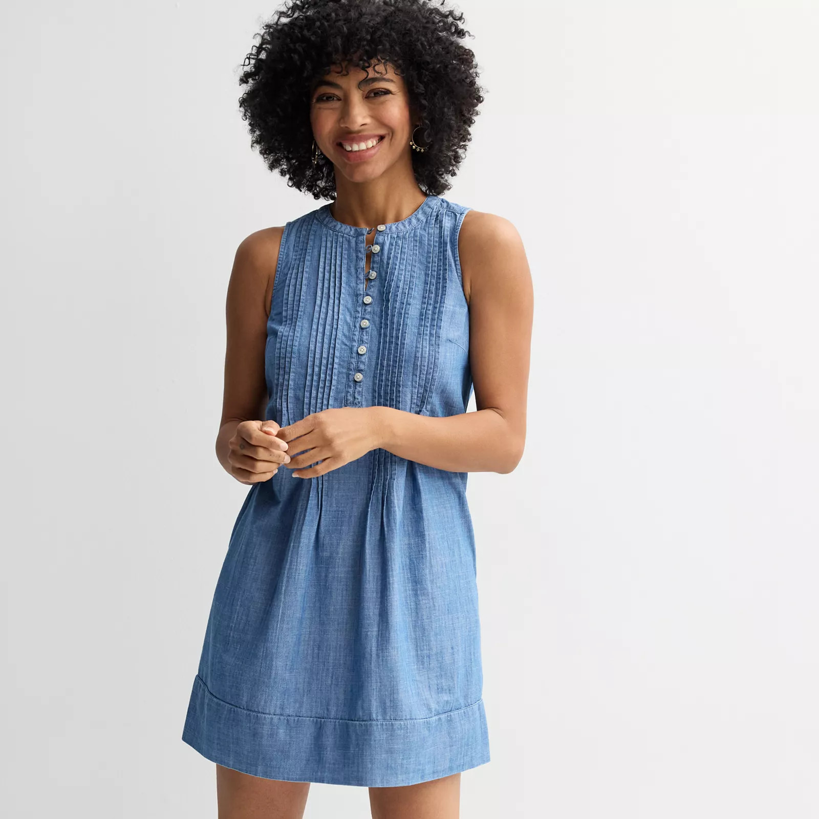 Women's Sonoma Goods For Life® Sleeveless Pintuck Dress | Kohl's
