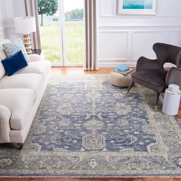SAFAVIEH Hand-knotted Samarkand Lirio Traditional Wool Rug - Bed Bath & Beyond - 31696645 | Bed Bath & Beyond