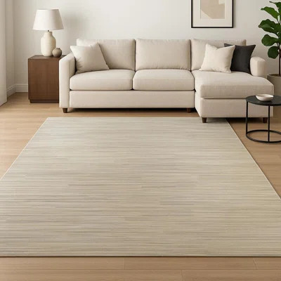 8' X 10' Beige Abstract Hand Knotted Area Rug | Wayfair North America
