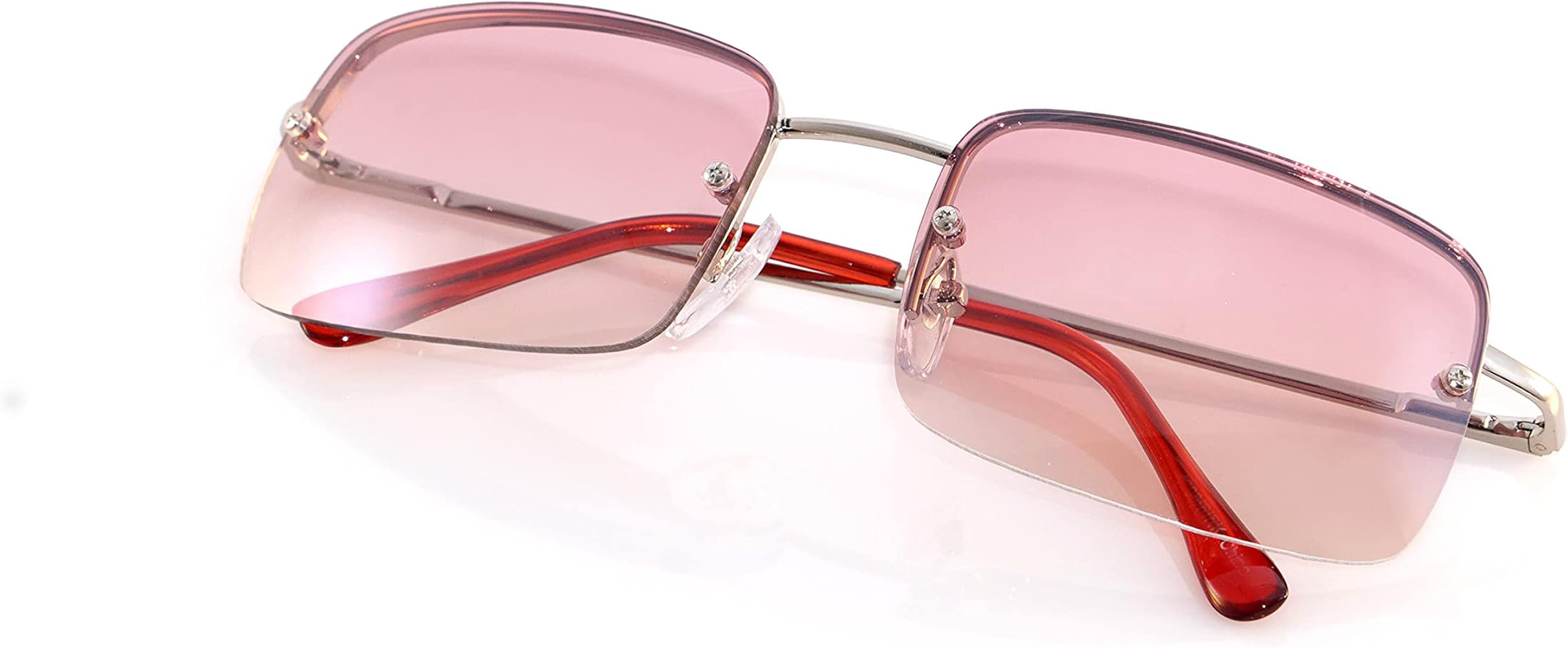 Fa.Beau.Lux Retro Rimless Medium Square Tinted Sunglasses Y2K Glasses A174 Gafas de sol retro tra... | Amazon (US)