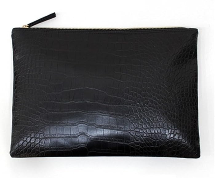 NIGEDU Women Clutches Crocodile Grain PU Leather Envelope Clutch Bag | Amazon (US)